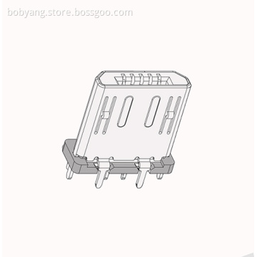 MICRO USB B TYPE PLUG 5P THROUGH HOLE
